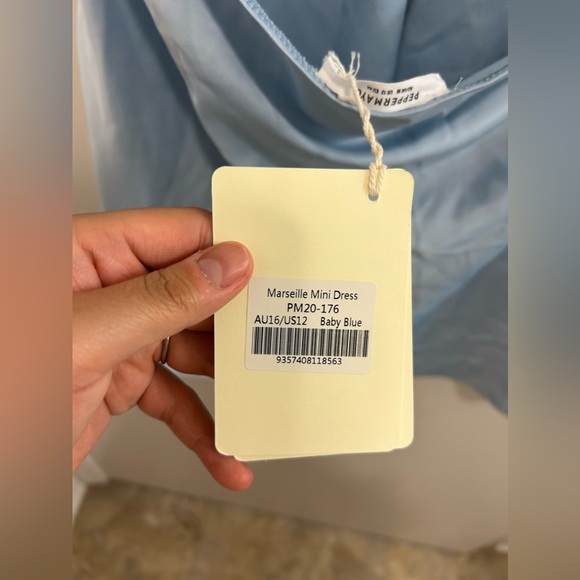 NWT Peppermayo Marseille Mini Dress in Baby Blue - Picture 11 of 12